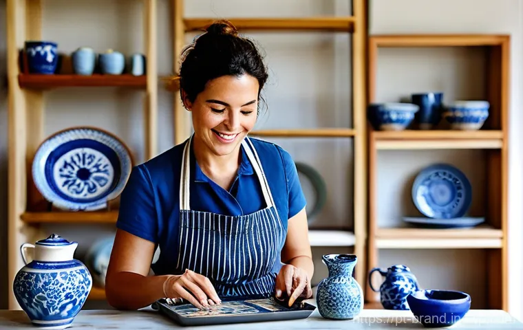 소셜 미디어에서의 브랜드 메시지 전달 기술 - **Prompt 1: Authentic Portuguese Artisan Connecting Online**
"A candid, warm portrait of a Portu...
