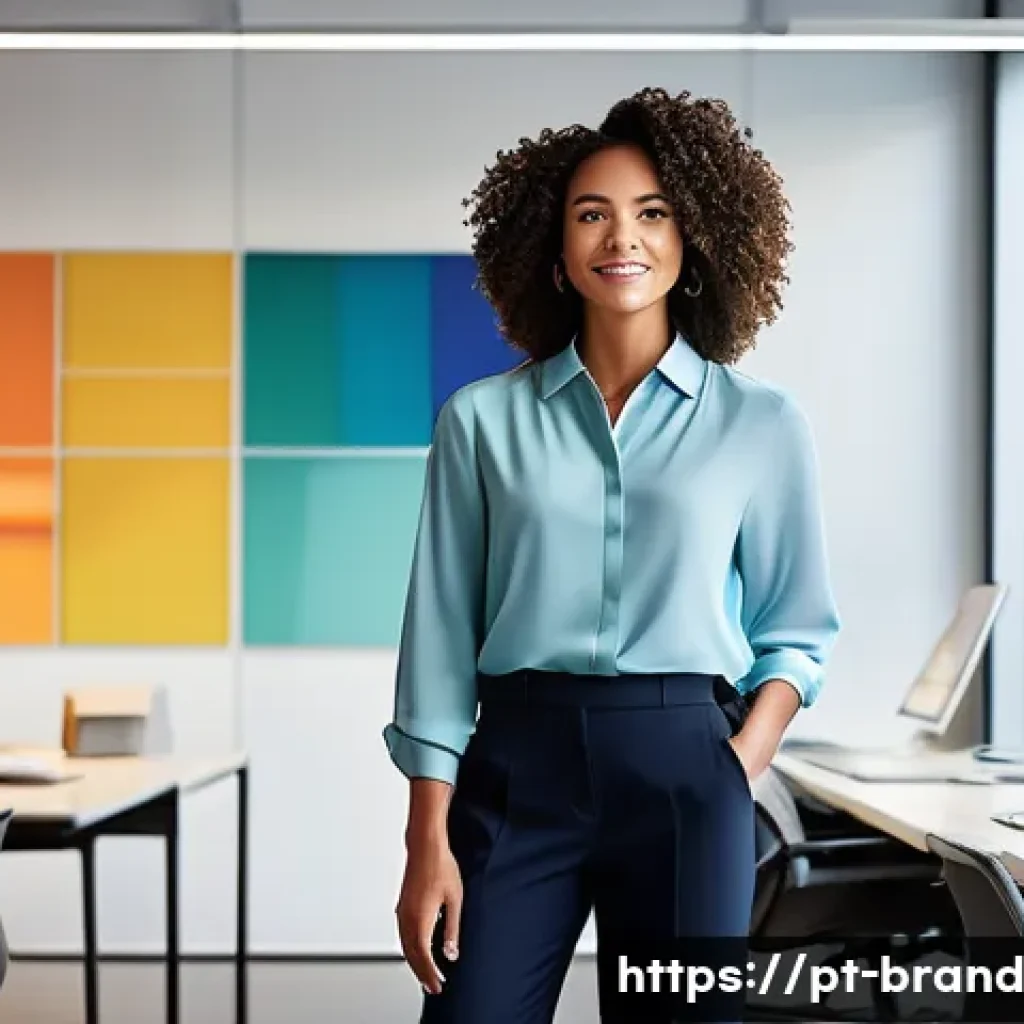 브랜드 지식 관리 시스템 구축하기 - **Prompt:** A diverse group of creative professionals, dressed in stylish and modern business casual...