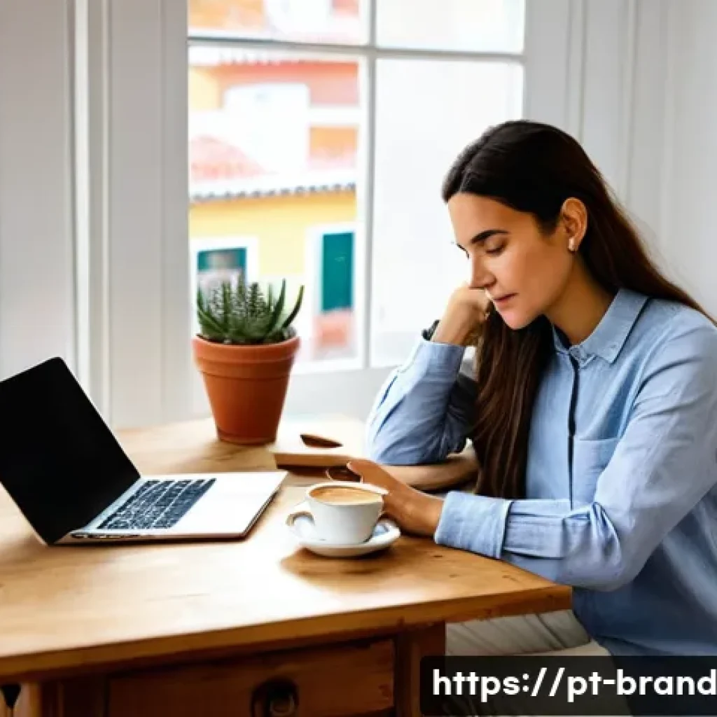 고객 피드백을 통한 온라인 브랜드 개선 전략 - **Prompt:** A Portuguese female entrepreneur, in her early 30s, with a warm and intelligent expressi...